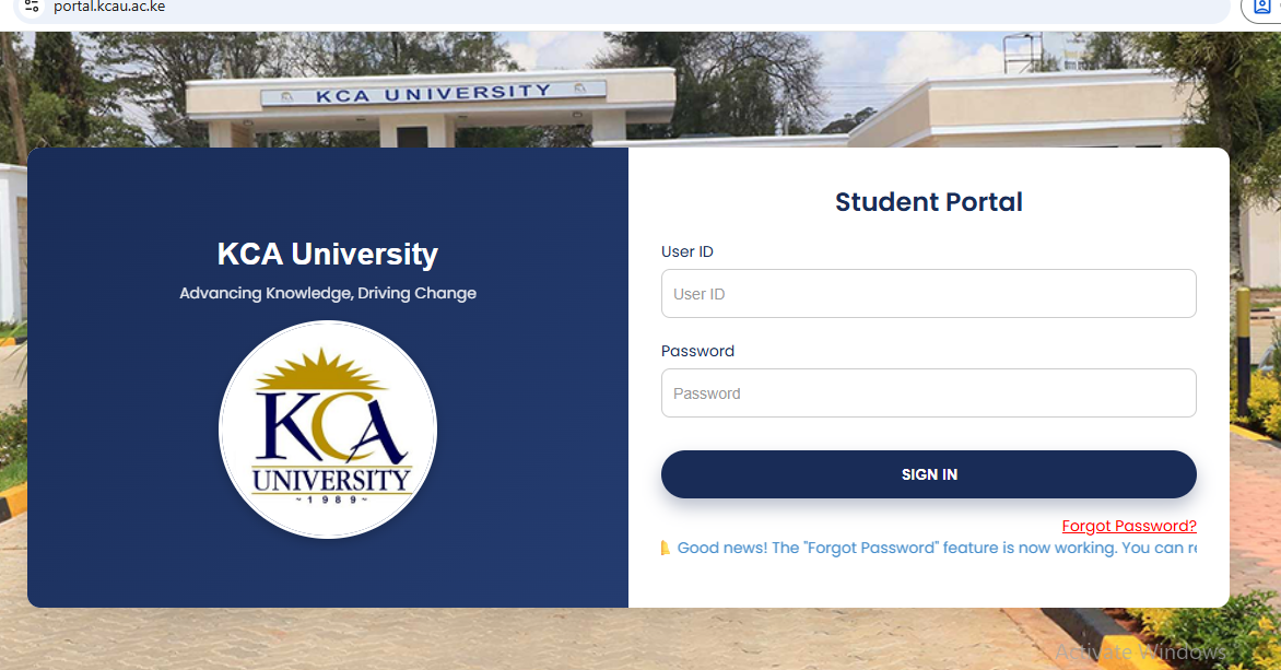 kca student portal