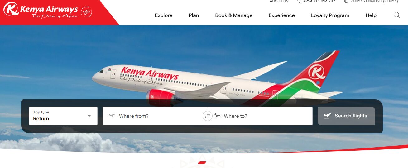 kenya airways online booking