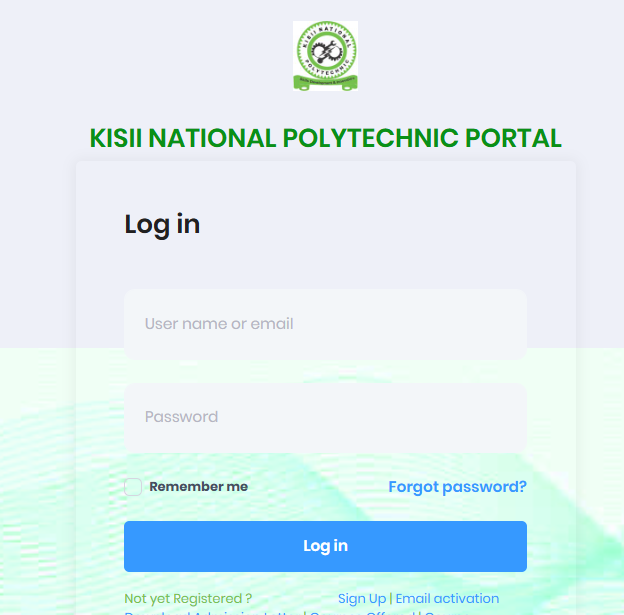 kisii national polytechnic student portal