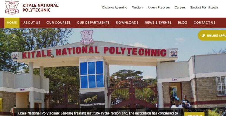 kitale national polytechnic student portal
