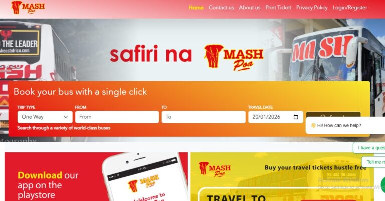 mash poa online booking