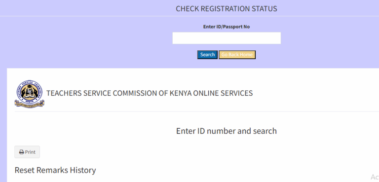 tsc registration status